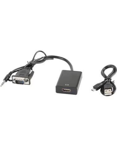 LANBERG Adaptador vga machoaudio 3 5mm jack - hdmi hembra