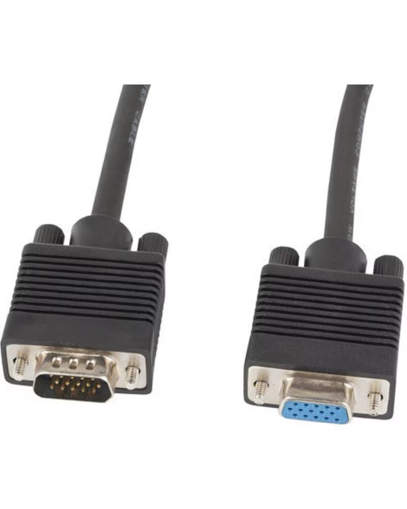 LANBERG Cable vga macho hembra ferrita negro 3 m