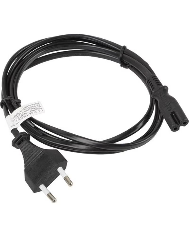 LANBERG Cable de alimentacion ocho cee 7 - 16 a iec320 c7 euro radio negro 1 8 m