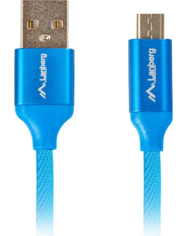 LANBERG Cable usb 2 0 macho - micro usb macho quick charge 3 0 1 8m azul