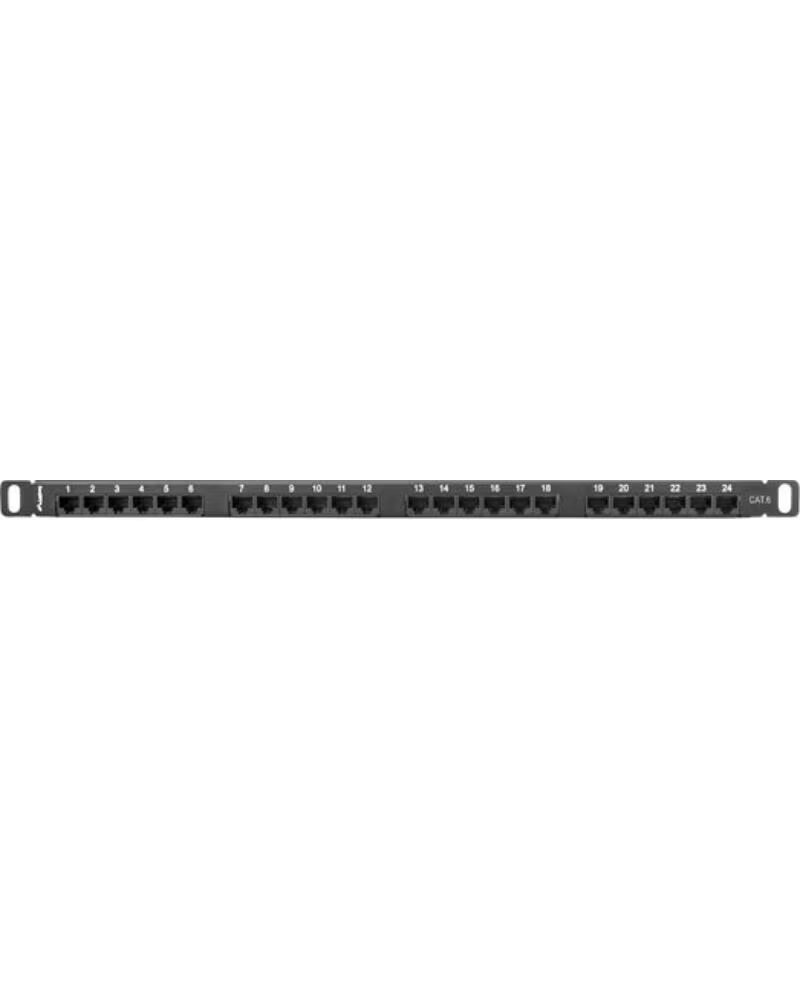 LANBERG Patch panel cat 6 utp 24 puertos 0 5u rack 19 negro