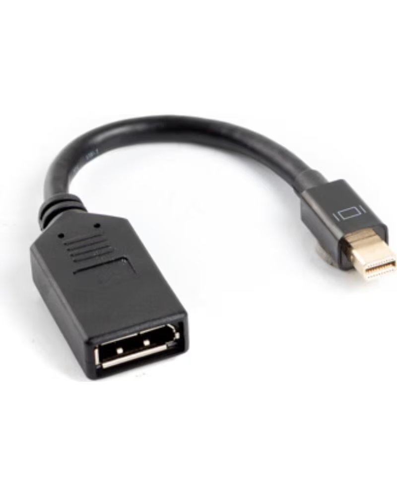LANBERG Adaptador mini displayport macho a displayport hembra cable 10 cm negro