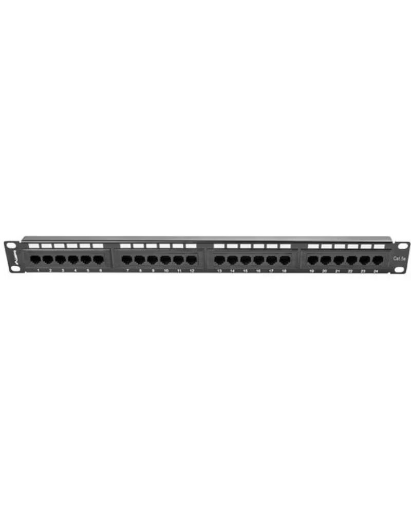 LANBERG Patch panel cat 5e utp 24 puertos 1u rack 19 negro