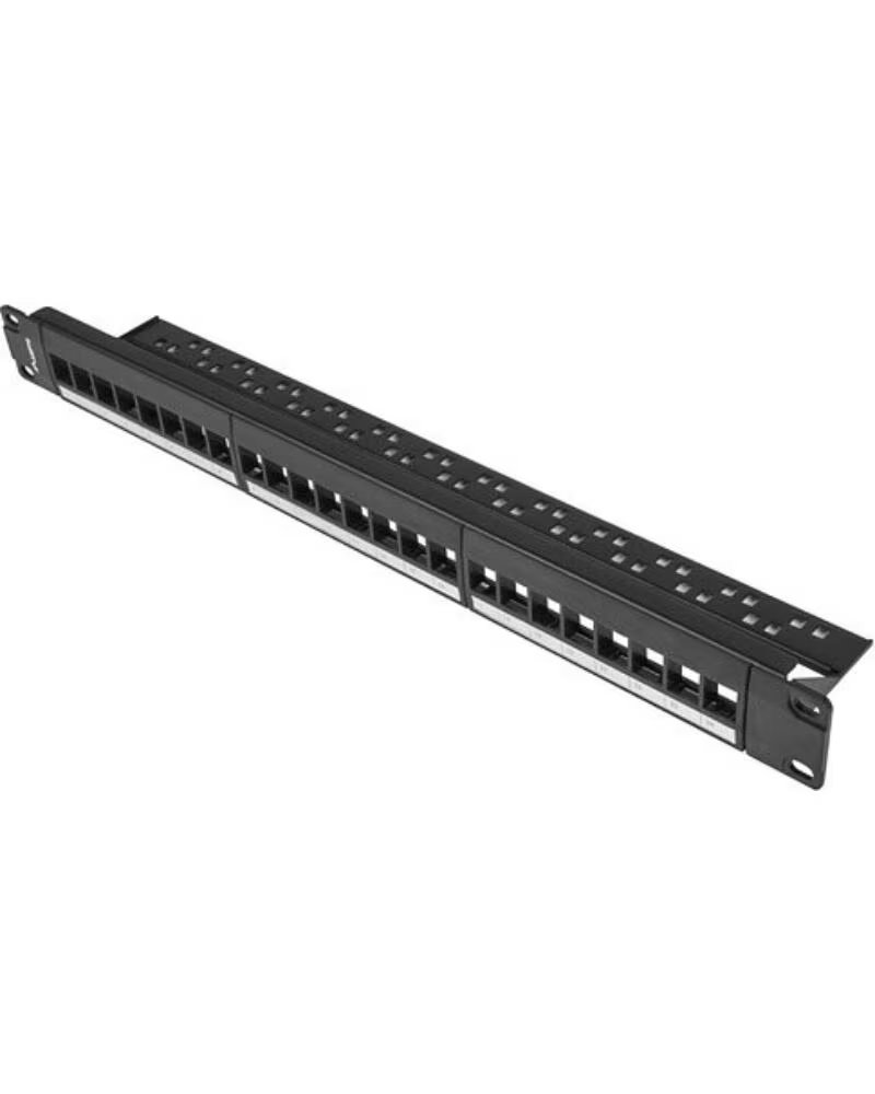 LANBERG Patch panel 24 puertos 1u rack 19 para modulos keystone negro