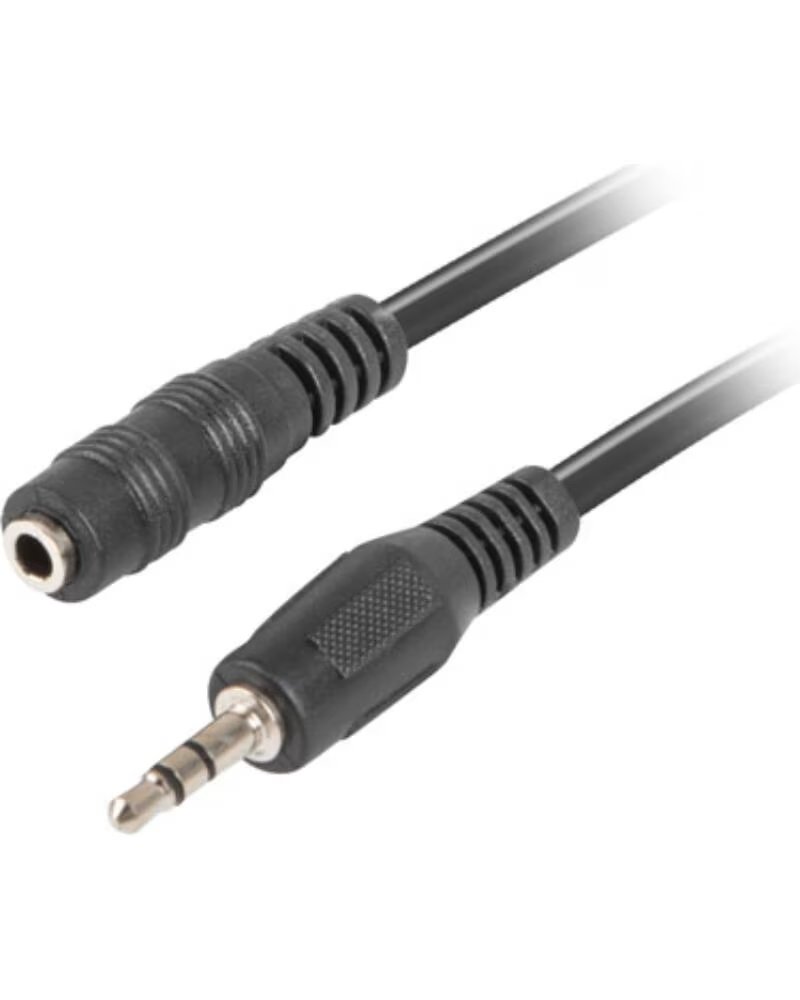 LANBERG Cable estereo jack 3 5 mm macho - jack 3 5mm hembra 3m negro