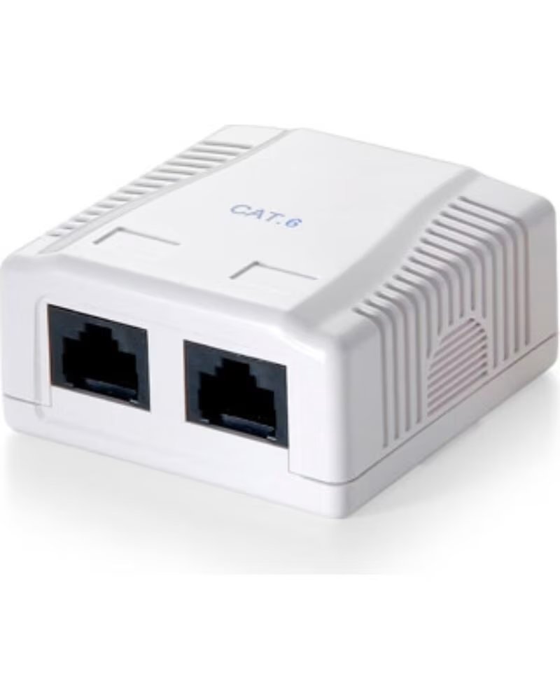 EQUIP Roseta de superficie cat6 utp 2 puertos hembras rj45