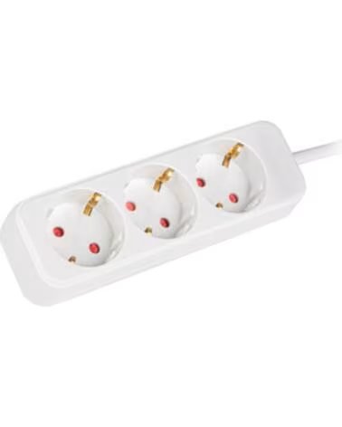 LANBERG Regleta 3 tomas schuko blanca 1 5m