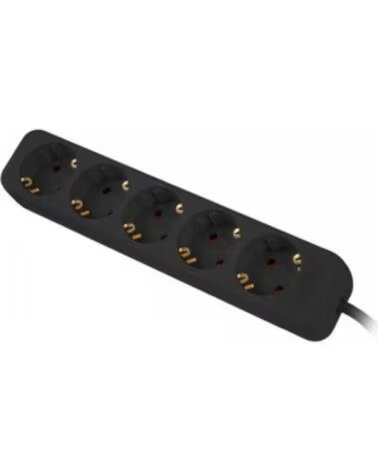 LANBERG Regleta 5 tomas schuko negra 1 5m