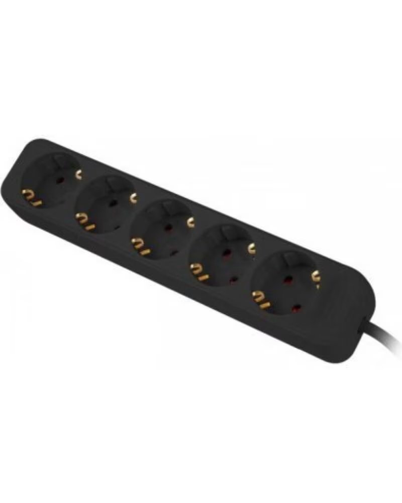 LANBERG Regleta 5 tomas schuko negra 1 5m