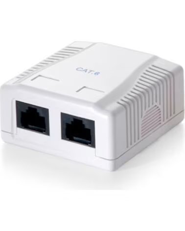 EQUIP Roseta de superficie categoria 5e 2x hembras rj45