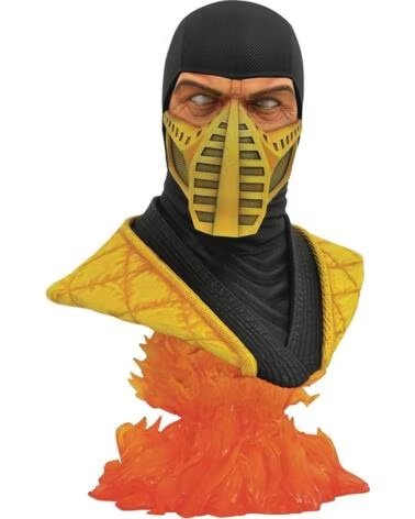 DIAMOND SELECT TOYS Figura busto mortal kombat scorpion escala 1 - 2 legends in 3d re - run resina