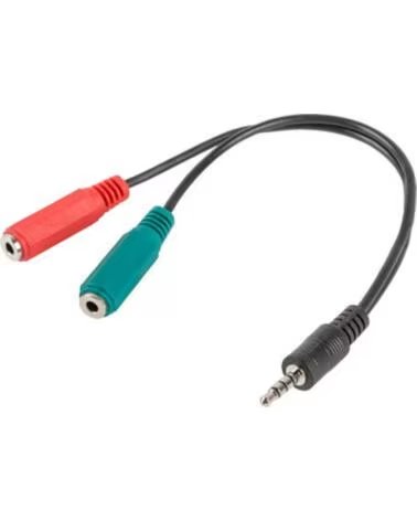 LANBERG Adaptador minijack 3 5mm m 4pin 2x minijack 3 5mm h 3pin