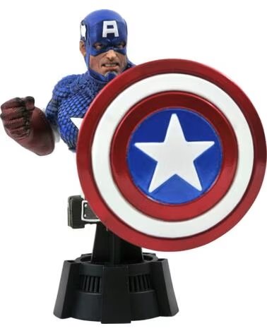 DIAMOND SELECT TOYS Figura busto marvel animado capitan america escala 1 - 7 resina