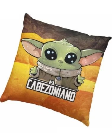 SD TOYS Cojin cuadrado star wars el mandaloriano cabezoniano baby yoda envasado vacio