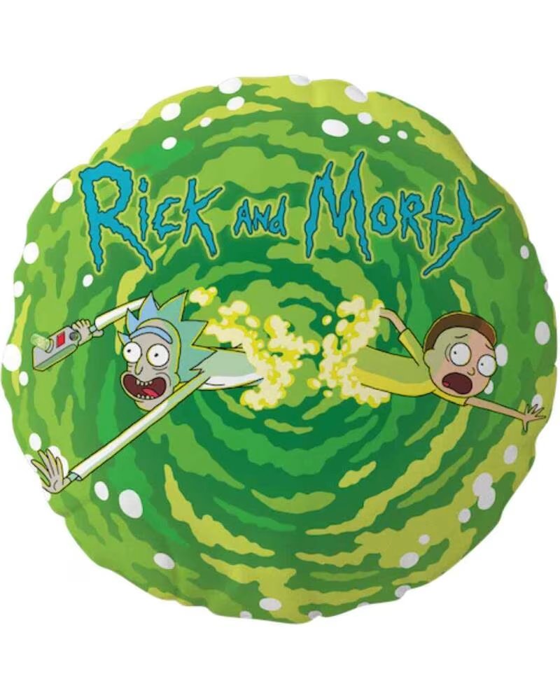 SD TOYS Cojin redondo rick morty logo rick y morty envasado vacio