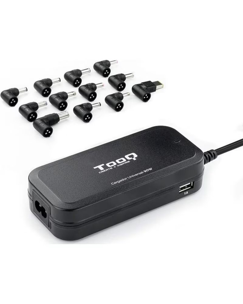 TOOQ Cargador automatico universal tqlc - 90bs02at 90w 2xusb 12 conectores