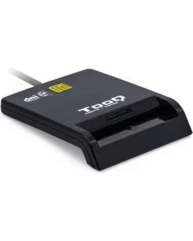 TOOQ Lector de tarjetas externo tqr - 211b dnie sim usb - c negro