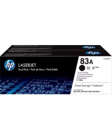HP Toner original laserjet 83a black pack - 2 cf283ad