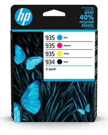 HP Multipack cartuchos tinta officejet pro 6200 - 934 negro - 935 cian magenta amarillo