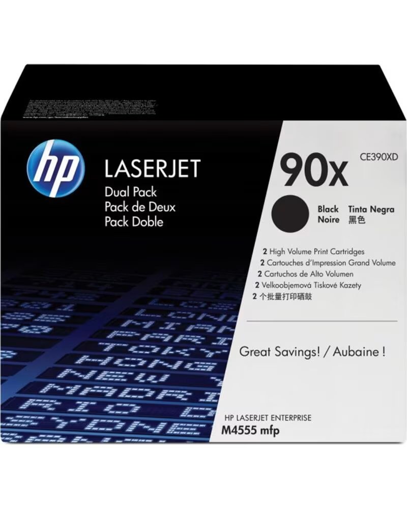HP Toner 90x pack 2 negro
