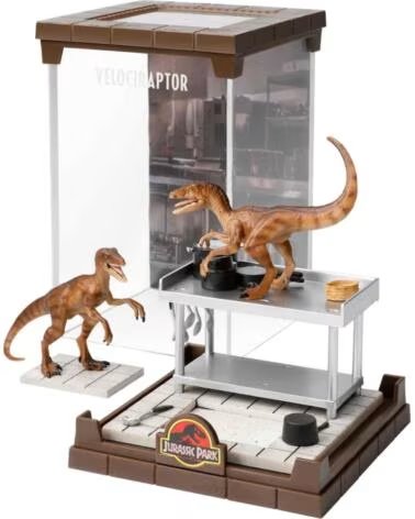 THE NOBLE COLLECTION Figura jurassic park velociraptor bendyfig diorama