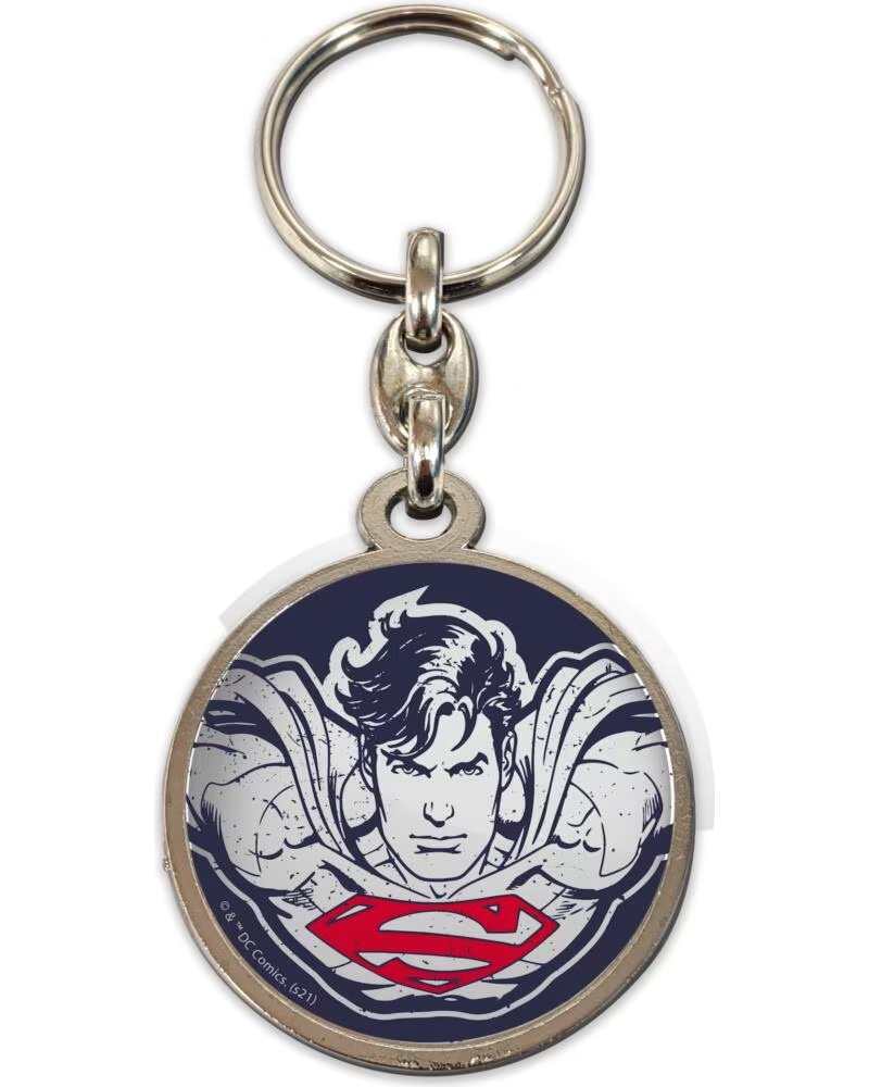 SD TOYS Llavero redondo metal cara superman universo dc
