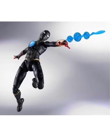TAMASHII NATIONS Figura marvel spider - man no way home spider - man traje negro dorado sh figuarts