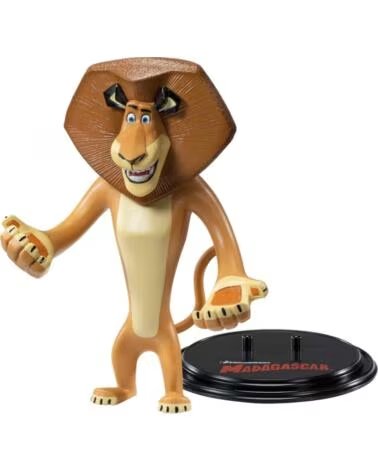 THE NOBLE COLLECTION Figura bendyfigs cine madagascar alex flexible