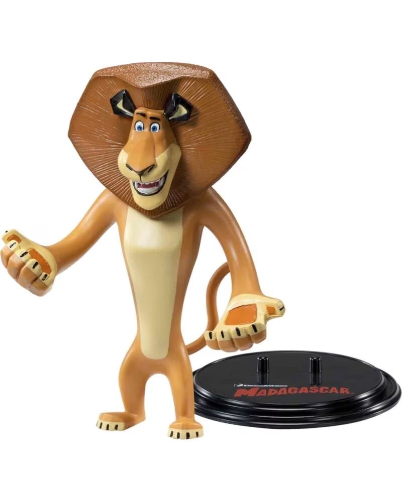 THE NOBLE COLLECTION Figura bendyfigs cine madagascar alex flexible