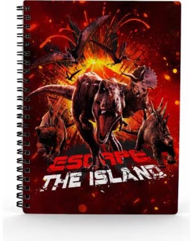 SD TOYS Libreta efecto 3d escape jurassic world