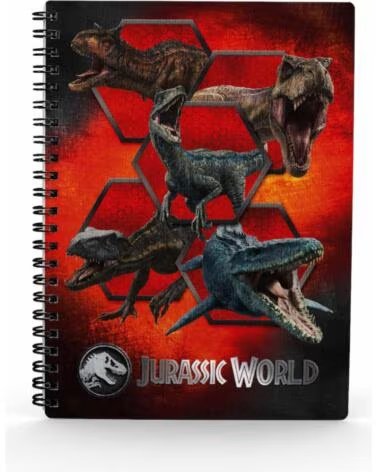 SD TOYS Libreta efecto 3d carnivorous jurassic world