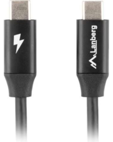 LANBERG Cable usb tipo c 1m - macho - macho - carga rapida - negro