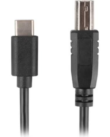 LANBERG Cable usb tipo c a usb 2 0 tipo b 1 8m - macho - macho - negro