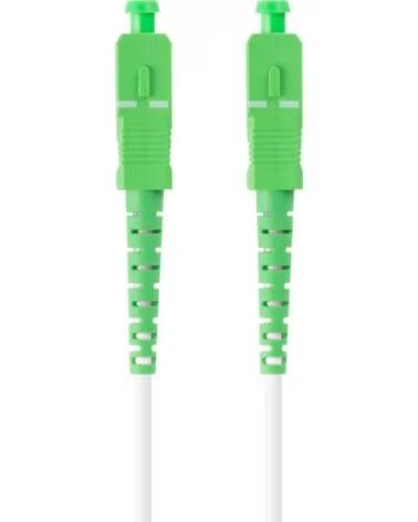 LANBERG Latiguillo fibra optica sc - apc 15m mono simplex g657a2 lszh blanco