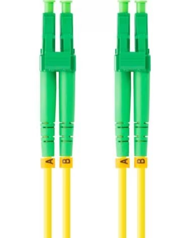 LANBERG Latiguillo fibra optica lc - apc 2m mono duplex g657a1 lszh amarillo