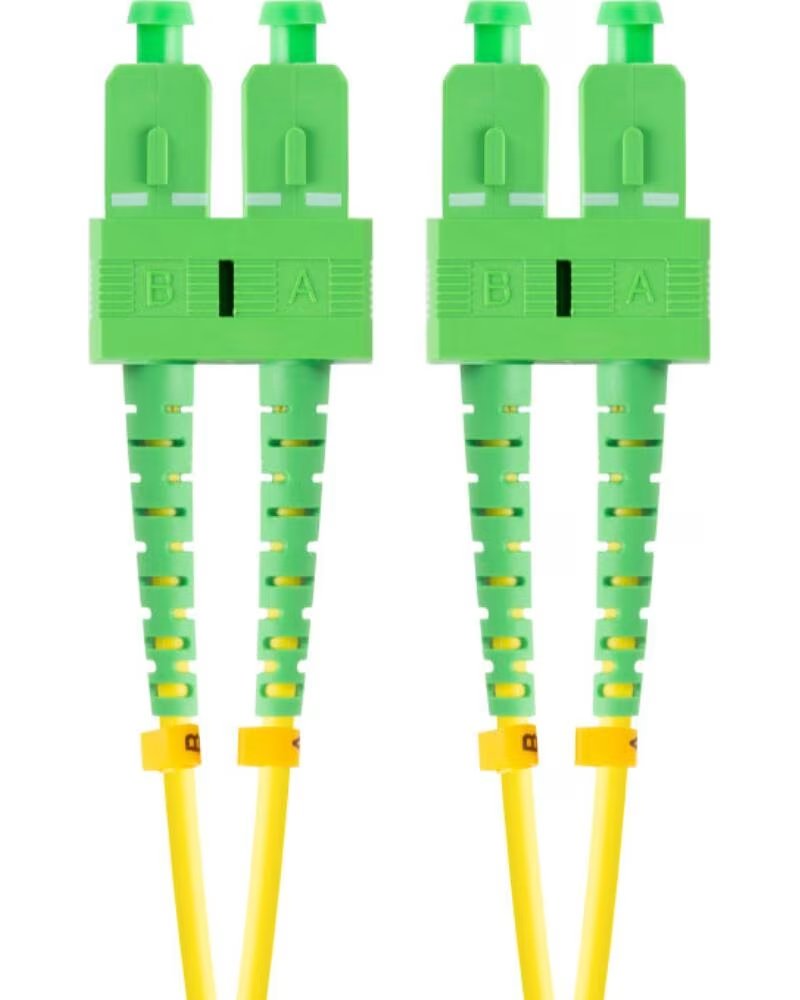 LANBERG Latiguillo fibra optica sc - apc 2m mono duplex g657a1 lszh amarillo