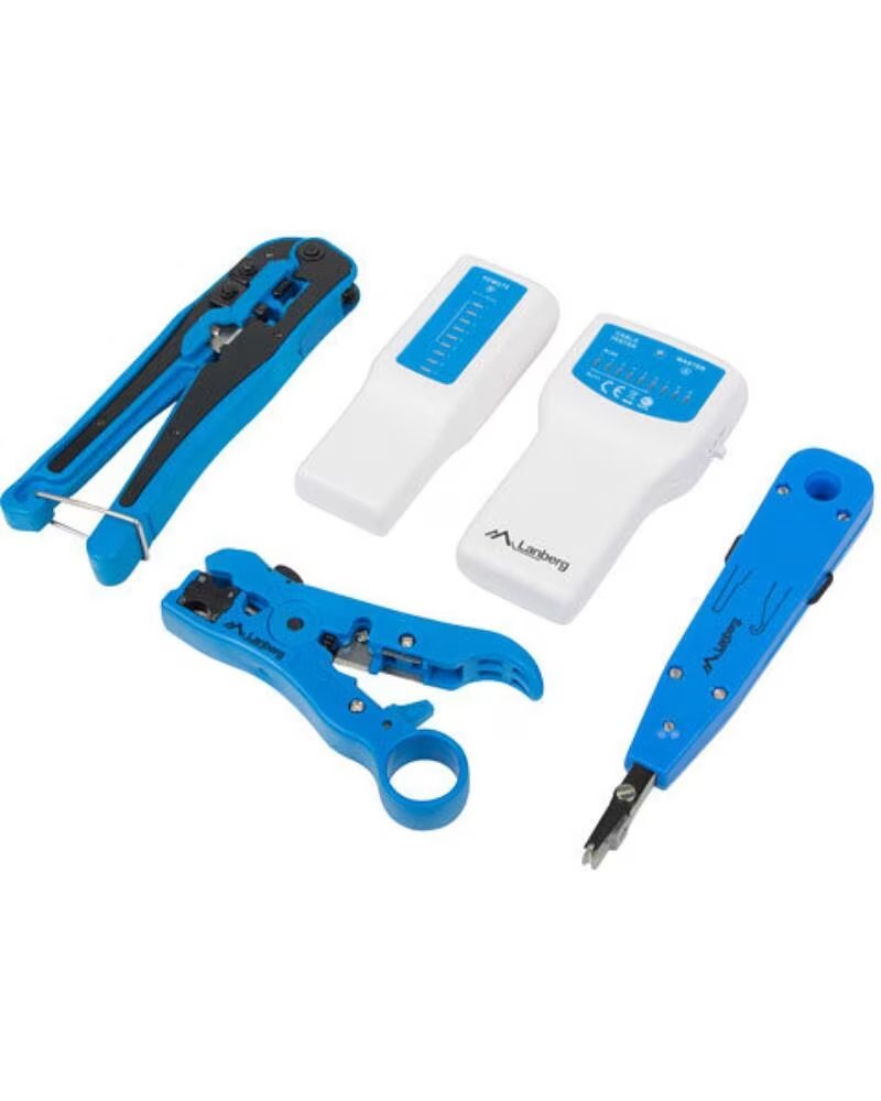 LANBERG Kit herramientas pelacables - crimpadora - testador
