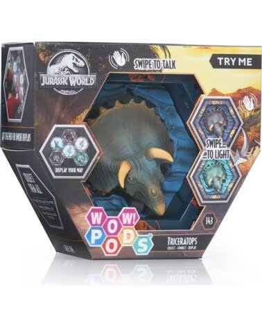 WOW STUFF Figura wow pod jurassic world triceratops sfx con sonido