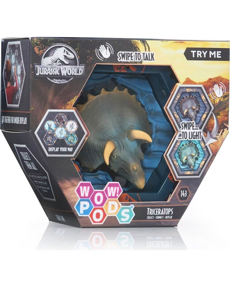 WOW STUFF Figura wow pod jurassic world triceratops sfx con sonido