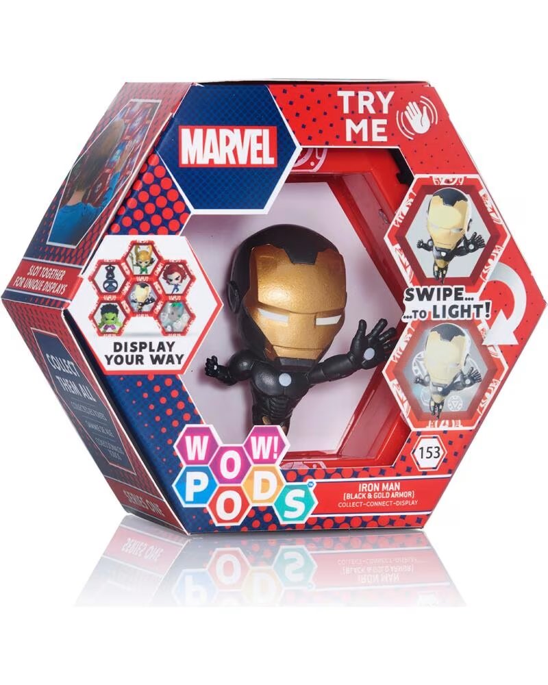 WOW STUFF Figura wow pod marvel iron man black gold armour
