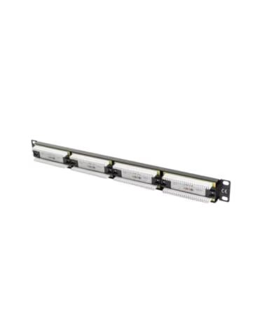 LANBERG Patch panel cat 6 utp 24 puertos 1u cat 6 utp 19 pulgadas rack negro