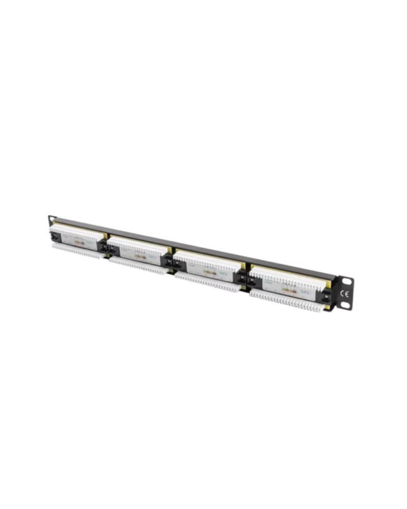 LANBERG Patch panel cat 6 utp 24 puertos 1u cat 6 utp 19 pulgadas rack negro