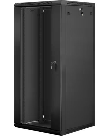 LANBERG Armario mural rack 19 pulgadas 27u - 600x600 flat pack v2 negro