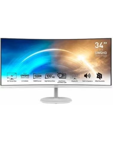 MSI Monitor 34 pulgadas pro mp341cqw blanco 100 panoramico 21 9
