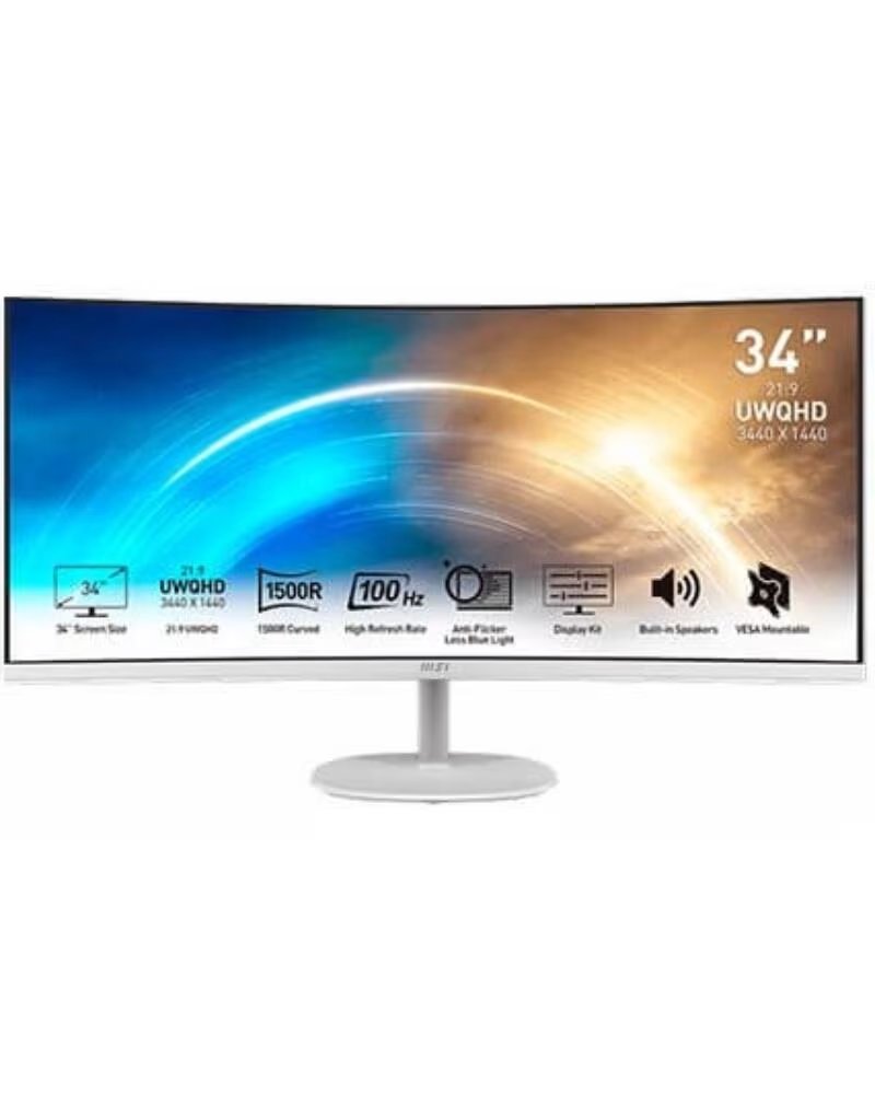 MSI Monitor 34 pulgadas pro mp341cqw blanco 100 panoramico 21 9