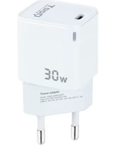 TOOQ Cargador de pared usb - c blanco 30w