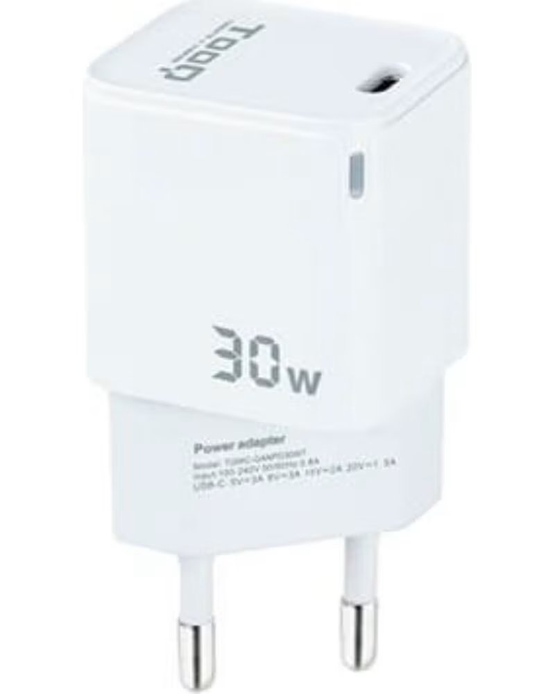TOOQ Cargador de pared usb - c blanco 30w