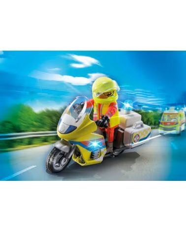 PLAYMOBIL moto de emergencias con luz intermiente