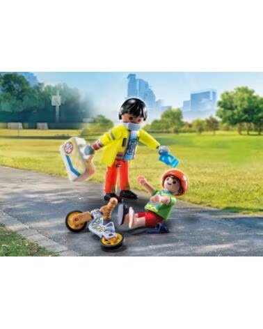 PLAYMOBIL paramedico con paciente