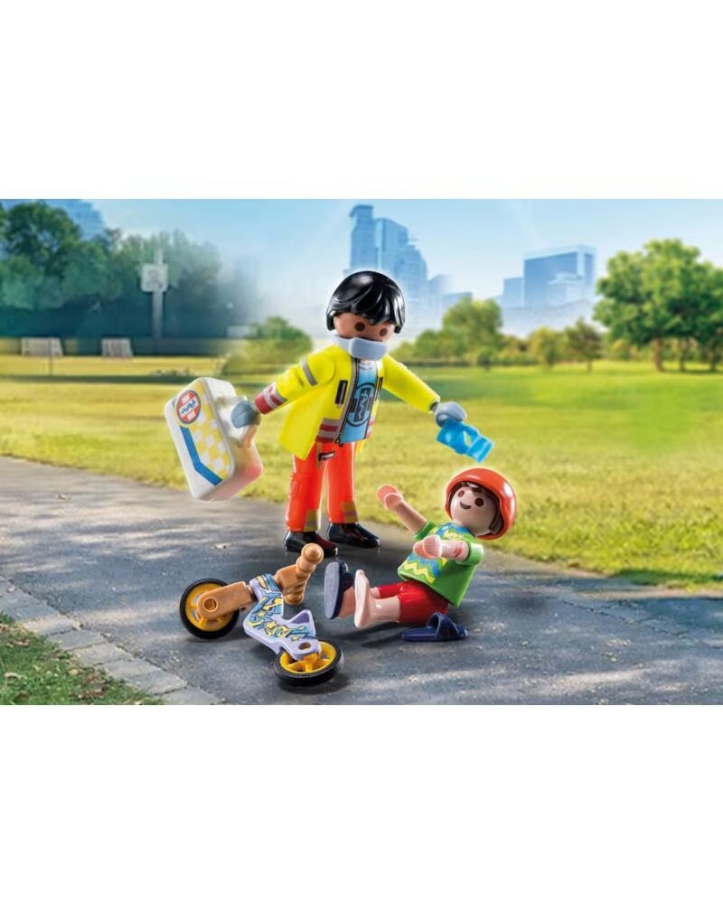 PLAYMOBIL paramedico con paciente